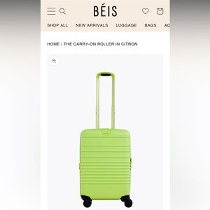 BEIS Carry On - Sherbet Collection - Citron